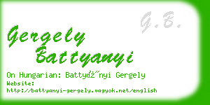 gergely battyanyi business card